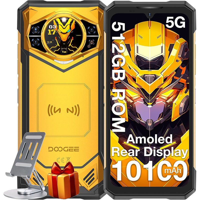 FEKETE S200 X【Borostyán】5G mobiltelefon + 22000 mAh kapacitasú massziv akkumulátor + 32 GB RAM + 512 GB ROM 